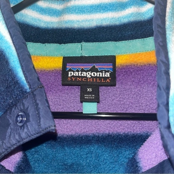 Patagonia Men's Fitz Stripe Snap Up Synchilla Size XS - Picture 3 of 5